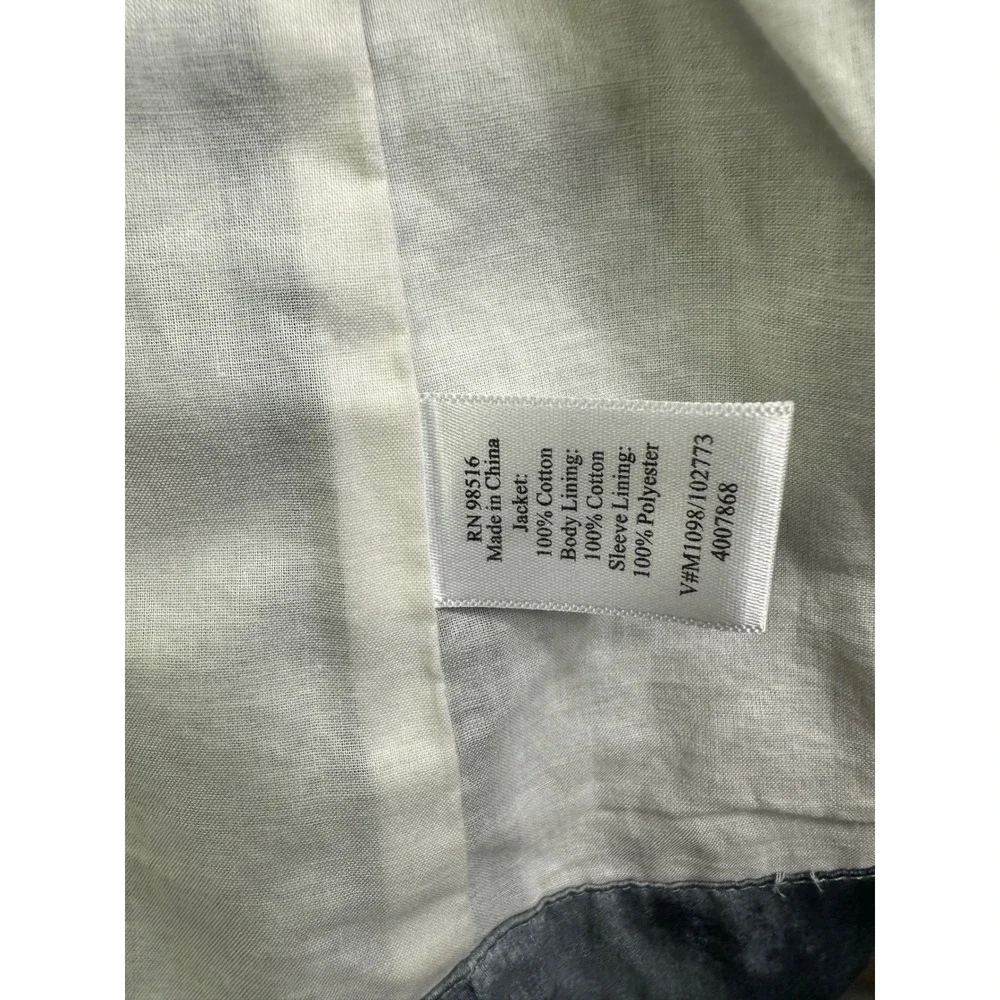 Coldwater Creek Classic Blue White Tie Dye Zip Up Jacket Funnel Neck Women's P12